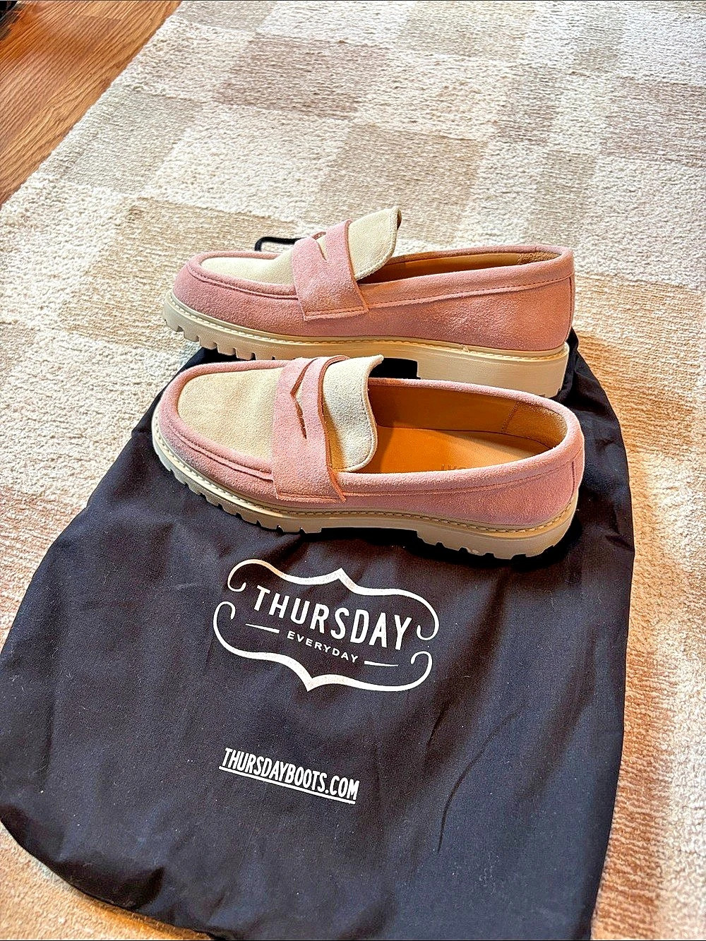 Thursday Boot Company Pink & Cream Penny